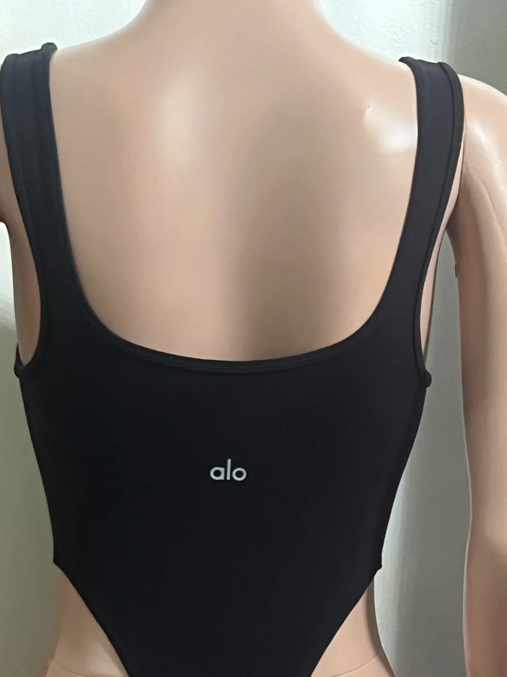 ALO Yoga Black Tank Top with White Logo
